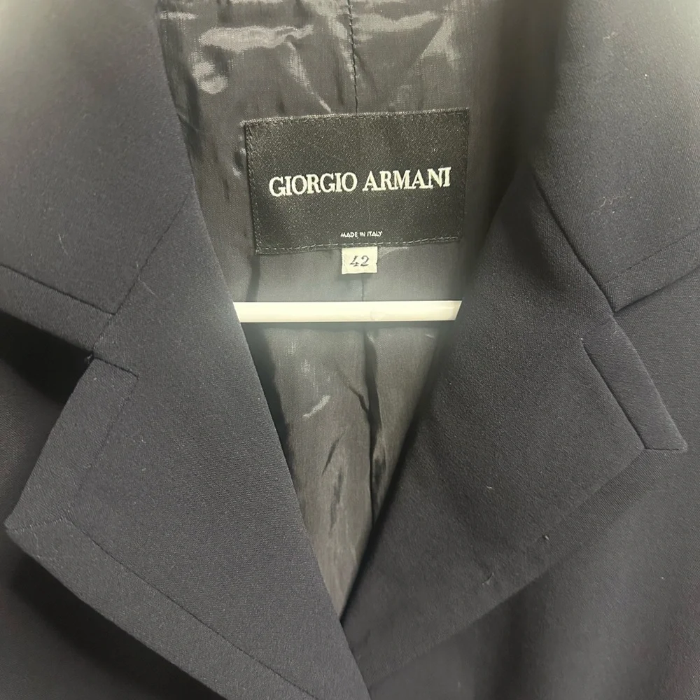 Giorgio Armani Borgo 21 Wool Blazer Jacket 42 IT Navy Blue Made in Italy - Picture 3 of 9